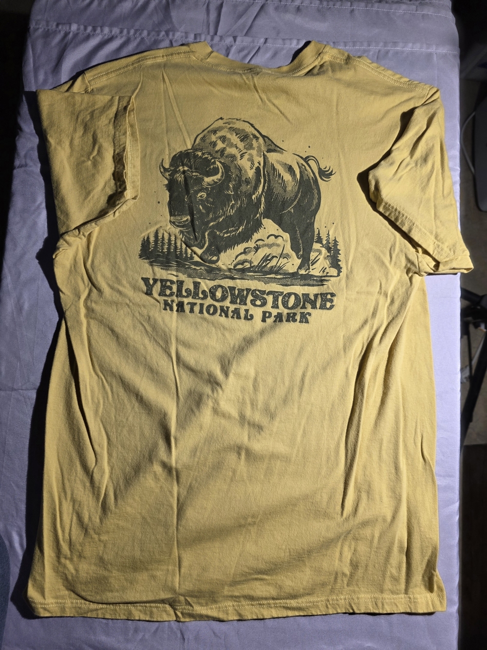 Columbia Yellowstone National Park Men's Short Sleeve T-Shirt - Faded Yellow